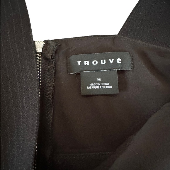 Trouvé Black V-neck Plunging Neckline Back Zipper Top Size M - Picture 12 of 17